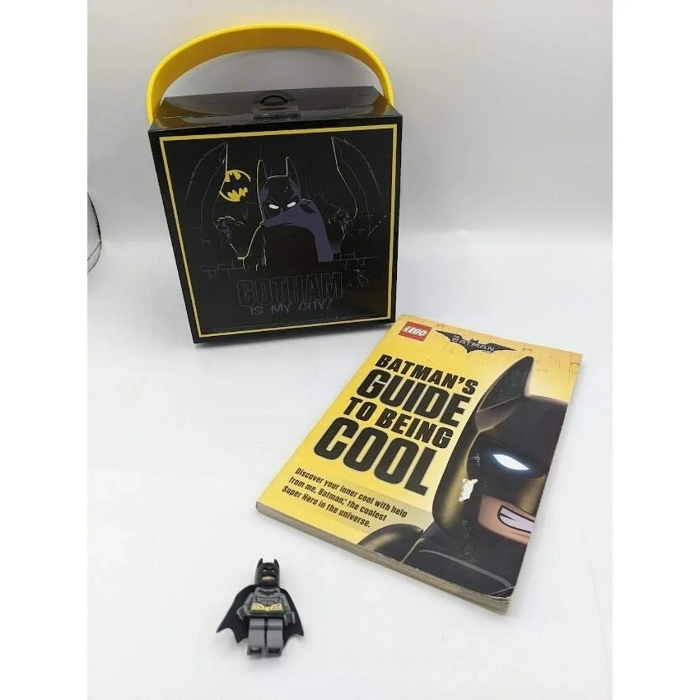 LEGO Batman Movie Lot Storage Case Yellow Handle Black Minifigure sh089 Book